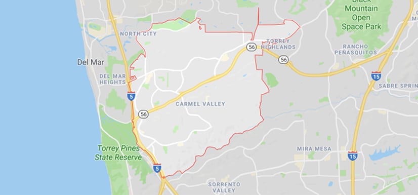 Map of Carmel Valley San Diego