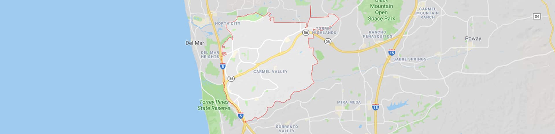 Map of Carmel Valley San Diego